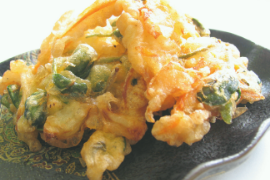 野菜と大豆若葉の天ぷら